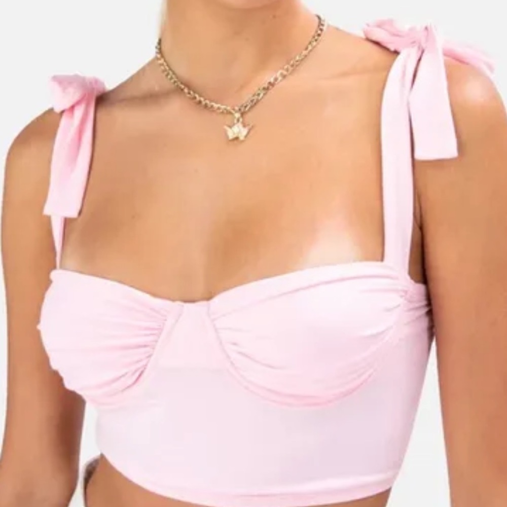 Adika pink bow top